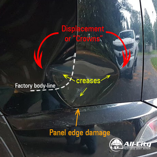 Complex Dent Removal Rav 4 Quarter Panel AllCity Dent Repair